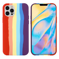 Rainbow Pride Silikonhülle für iPhone 13 Pro - Pastell