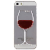 Transparente Weinhülle iPhone 5 5s SE 2016 Weinglasabdeckung Rotwein Hartschale