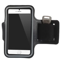 Laufgürtel für Handy, iPhone, Handy, Mittleres Sportarmband – Sportarmband – Schwarz