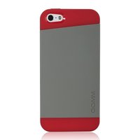 GGMM iFreedom Series Hülle TPU iPhone 5 / 5s und SE 2016 Grau mit Rot Weiß