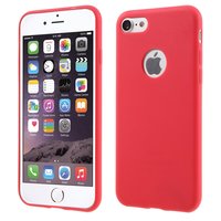 Feste rote Silikonhülle iPhone 7 8 Rote Abdeckung Rote Hülle