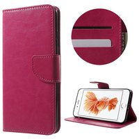Rosa Brieftasche Bücherregalhülle iPhone 7 Plus 8 Plus Brieftaschenetui Lederbezug