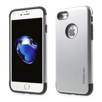 Caseology Silberhülle iPhone 7 8 Silber TPU Silikonhülle Schwarze Abdeckung
