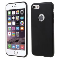Massive schwarze Silikonhülle iPhone 7 8 Schwarze Abdeckung Mat