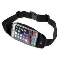 Laufgürtel Hüftgurt für Telefon / Handy / iPhone Sport Gürteltasche - verstellbar - Schwarz