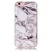 Marmoretui Hülle iPhone 6 6s Silikon - Marmor - Weiss