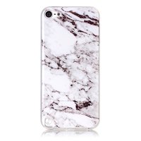Weisser iPod Touch 5 6 7 Marmor TPU Abdeckung Marmorgehäuse
