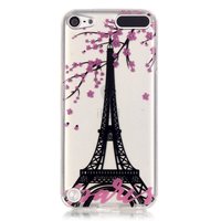 Paris rosa Blüte transparent iPod Touch 5 6 7 TPU Silikonhülle