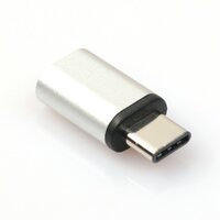 Micro USB zu USB C Adapter silber