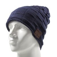Bluetooth Musikhut gestrickte blaue Musikmütze