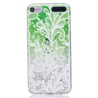 Transparenter, eleganter weisser Spitzenstoff iPod Touch 5 6 7 Hülle Silikonhülle Abdeckung TPU