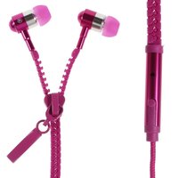 Rosa Reissverschluss In-Ear-Ohrhörer Ohrhörer-Mikrofonreissverschluss