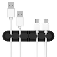 Orico Cable Organizer Schwarzer selbstklebender Kabelorganisator mit 5 Steckplätzen