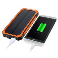 Sun wiederaufladbare orange schwarz Power Bank 10000 mAh Outdoor-Solarbatterie