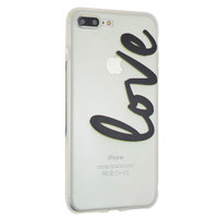 Liebe Fall transparente Abdeckung iPhone 7 Plus 8 Plus transparente Abdeckung TPU