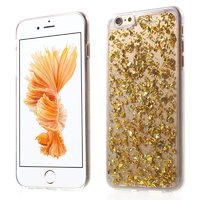 Transparente TPU Hülle Snippertje Blattgold iPhone 6 Plus 6s Plus Gold Hülle