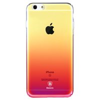 Baseus Glaze Transparent Gradient Hülle für iPhone 6 6s Hülle - Yellow Pink Transparent