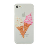 Softeis iPhone 7 8 SE 2020 SE 2022 TPU Hülle - Pink White klares Eis
