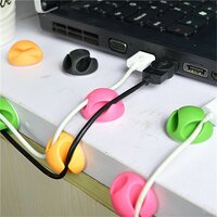 Kabelhalter Doppel 12 Kabel Kabel Organizer Clips - grün rosa orange