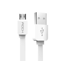 Rock USB zu Micro-USB Kabel 1 Meter - Ladekabel Flat White Android