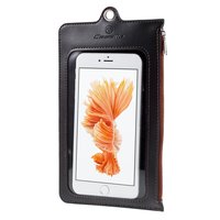 Caseme Leder Touch Pouch Hülle Universal - Schwarz