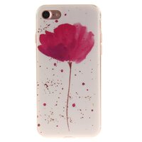 Mohn TPU Hülle iPhone 7 8 SE 2020 SE 2022 - Weiss Pink