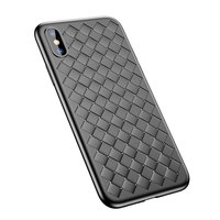 Baseus Weaving Case gewebte TPU-Hülle für iPhone X XS - Schwarz
