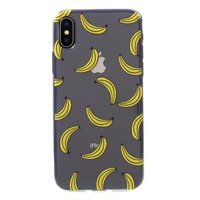 Bananen TPU Obst Hülle iPhone X XS Hülle - Transparent Gelb