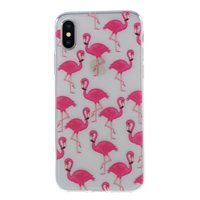 Rosa Flamingos TPU Hülle iPhone X XS Hülle - Transparent