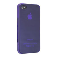 iPhone 4 4S 4G Hartschalenhülle kristallklar klar - lila