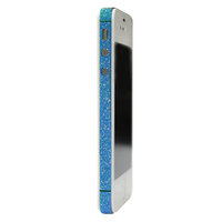 Haut iPhone 4 4s Glitzer Autoaufkleber Color Edge Glamour - Hellblau