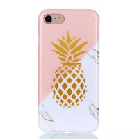 Gold Ananas Marmor Hülle iPhone 6 6s Hülle - Pink White Gold