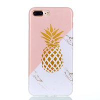 Gold Ananas Marmor Hülle iPhone 7 Plus 8 Plus Hülle - Pink White Gold