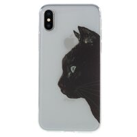 Katzenetui Katzenkopfetui iPhone X XS - Schwarz Transparent
