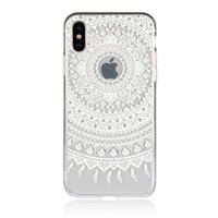 Klare Mandala iPhone X XS Hybrid TPU Hartschalenhülle - Weiss