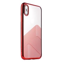 Sulada Clear iPhone X XS TPU Hülle - Rot Metallic