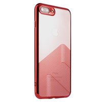 Sulada Clear iPhone 7 Plus 8 Plus TPU-Hülle - Rot Metallic