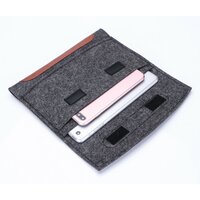 Einsatzhülle für iPad Mini Kunstleder und Filz - Graue Hülle