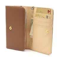 Universal Brieftasche Smartphone Hülle Brieftasche Leder Bücherregal - Braun