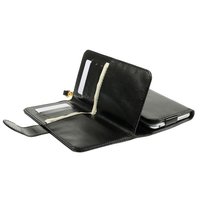 Universal Brieftasche Kartenetui Leder Bücherregal - Schwarz