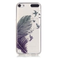Federvogel TPU Hülle transparente Abdeckung für iPod Touch 5 6 7 - Blaugrün