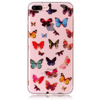Schmetterlinge TPU Abdeckung transparente Hülle iPhone 7 Plus 8 Plus - Bunt