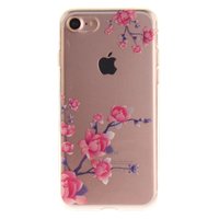 Klare Blütenzweige iPhone 7 8 SE 2020 SE 2022 TPU-Hülle - Pink Lila