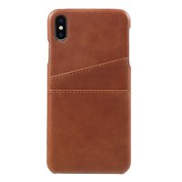 Kunstleder Kartenhalter Hülle für iPhone XS Max Hülle - Braun