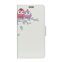 Leder iPhone XS Max Bücherregal Eule Fall - Weiss Braun