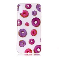 Donuts Flexible TPU Hülle iPhone XS Max - Pink Lila