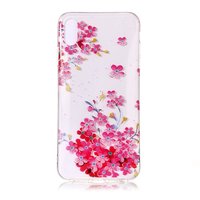 Klare iPhone XS Max Lush Blumen TPU Hülle - Pink Red