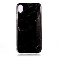 Marmor TPU Hülle iPhone XS Max Hülle - Schwarz
