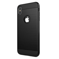 Gebürstete Schutzhülle iPhone XS Max Hülle - Schwarz