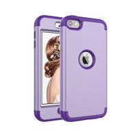 Rüstung Stossfester Silikon Polycarbonat iPod Touch 5 6 7 Hülle - Lila